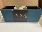 Lechuza niebieska donica balkonowa domowa