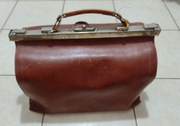 Skórzana biglowa torba lekarska  kuferek