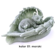 ŚWIECA  AROMATERAPEUTYCZNA INTENCYJNA "KOT POD DOBRYMI SKRZYDŁAMI"