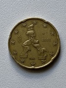 Moneta 20 Euro Cent 2002r Italia Destrukt