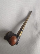 Fajka kolekcjonerska z mosiężny mi elementami. . 