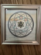 Mandala hande made, w ramce 11,7x11,7cm