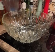 Bardzo duża kryształowa  waza / misa vintage, lata 50.-60./ piękny stan