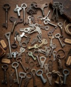Unikatowa kolekcja starych kluczy – Antyki, Zegary, Steampunk – Zestaw