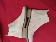 Saszki botki skóra zamsz 38