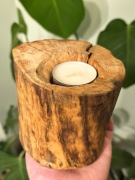 Drewniany świecznik handmade