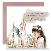 SKŁADANE ZAPROSZENIE NA KOMUNIĘ ŚWIĘTĄ 13