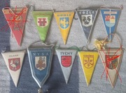 Proporczyki polskich miast 8 sztuk