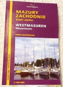 Mapa-Mazury zachodnie-Westmasuren-Szlaki wodne,stan-b.db.