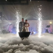 Ciężki dym na wesele + 4x fontanny iskier