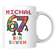 Kubek 67 SIX SEVEN Viral Trend Prezent dla Gracza styl Minecraft / Lego