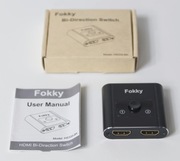 Przełącznik dwukierunkowy HDMI Fokky HS335-BK – NOWY