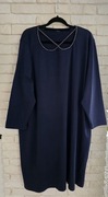 Seraj piękna granatowa sukienka cyrkonie plus size xxxl 50 52