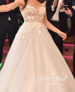 Suknia ślubna litera a + tren i welony