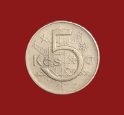 Moneta 5 koron 1974, Czechosłowacja