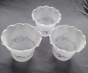 Zestaw 3 secesyjnych kloszy do lamp / żyrandola. 