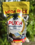 TABLETKI DO ZMYWARKI PUXIN - MEGA PACK 60 SZT. - WYSOKA JAKOSC NIEMIECKIE