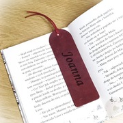 Zakładka do książki z grawerem skórzana personalizowana z dedykacją