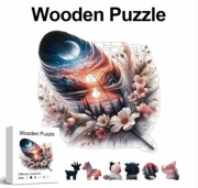PUZZLE Drewniane Premium 3D Wooden Układanka dla Dzieci Dorosłych Pióro 180