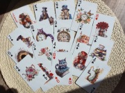 Karty do gry Alice in Wonderland - vintage 54 watercolor ilustracje NOWE