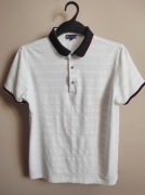 Męska koszulka polo Tris Line biała rozmiar M bawełna