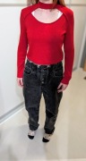 Bluzka / Czerwona / Damska / M / H&M / Crop top