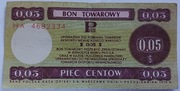 Bon towarowy PKO 5 centów 1979 r. mały Seria HA