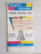 Pogoń Szczecin v Hellas Verona 1987 bilet + program 