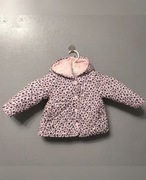 Kurtka dziewczęca wiosenna płaszczyk w cętki serduszka 