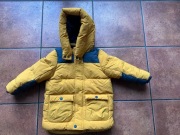 Okaidi musztardowa puchowa kurtka 3 lata 98 4 lata 104 żółta