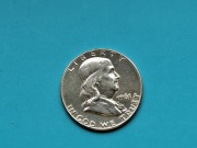 USA - 1/2 DOLARA HALF DOLLAR 1961 r. FRANKLIN, Srebro AG 900
