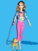 Lalka Barbie - spodnie rybaczki