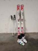 Zestaw komplet narciarski narty Rossignol 120 buty Head 23 kije dziewczyna 