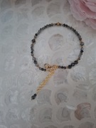 Bransoletka handmade z naturalnych kamieni hematyt labradoryt