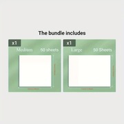 Przezroczyste Karteczki Samoprzylepne 7,6 x 7,6cm i 9,5 x 7cm - 100szt. 