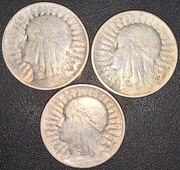 2 zł - II RP - Głowa Kobiety Polonia 1932 1933 1934 Srebro (8)
