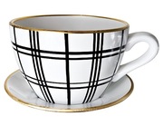 Donica filiżanka GIGANT biało czarna