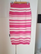 Spódnica dzianina paski róż minouu 