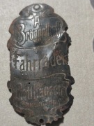 Stara metalowa  tabliczka,plakietka rowerowa  20 wieku