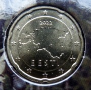 ESTONIA 2022 20 CENTÓW UNC !!!!!!!!!!