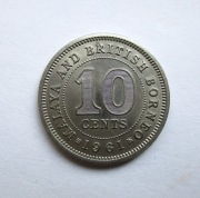 10 Centów 1961 r.  Borneo