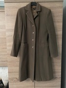 Płaszcz płaszczyk długi brązowy Vintage PRL S Delia jesienny zimowy