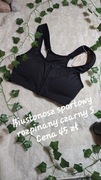 Biustonosz sportowy czarny rozpinany S 