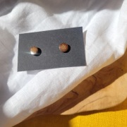 Kolczyki gold drops brązowe