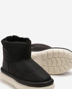 Wodoodporne śniegowce czarne z futrzanym wnętrzem