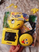 Emotki zestaw / skarbonka SEJF, pluszak , Emoji portfel/etui, zawieszka 