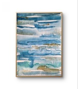 Obraz akwarela a4 morskie złoto