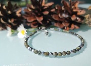 Bransoletka amulet turkus afrykański, hematyt 