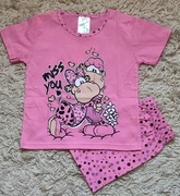 Miss you dziewczęca piżama krótkie spodenki krótki rękaw r.98