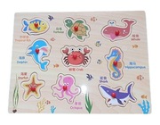 Puzzle drewniane z pinezkami 3d - ocean 